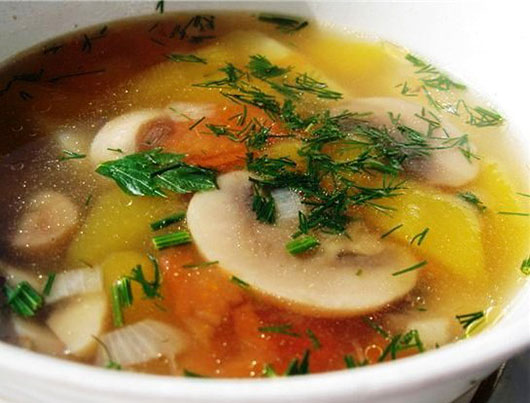 Овочевий суп з  грибами